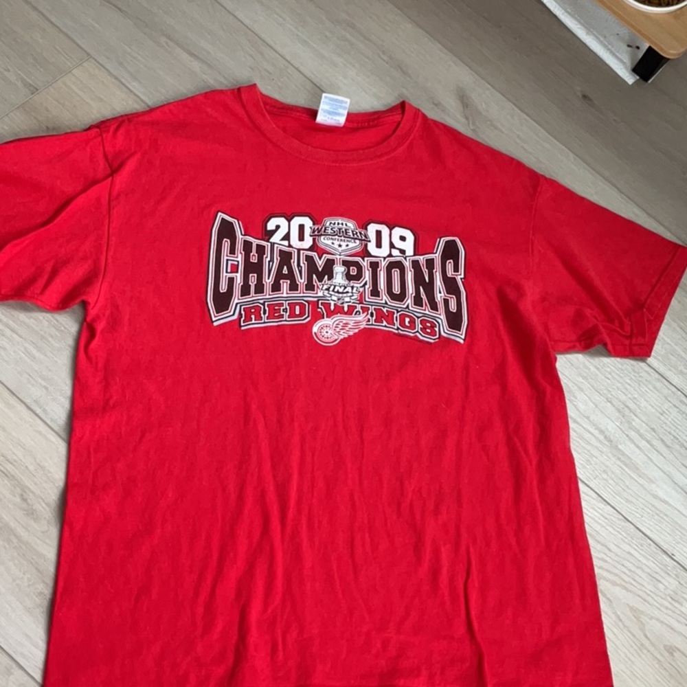 Red wings 2009 western conference champions shirt